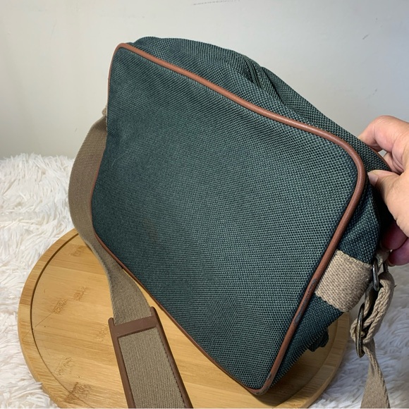 Crocodile Shoulder Bag Carry On Dark Green And Khaki - Picture 3 of 5